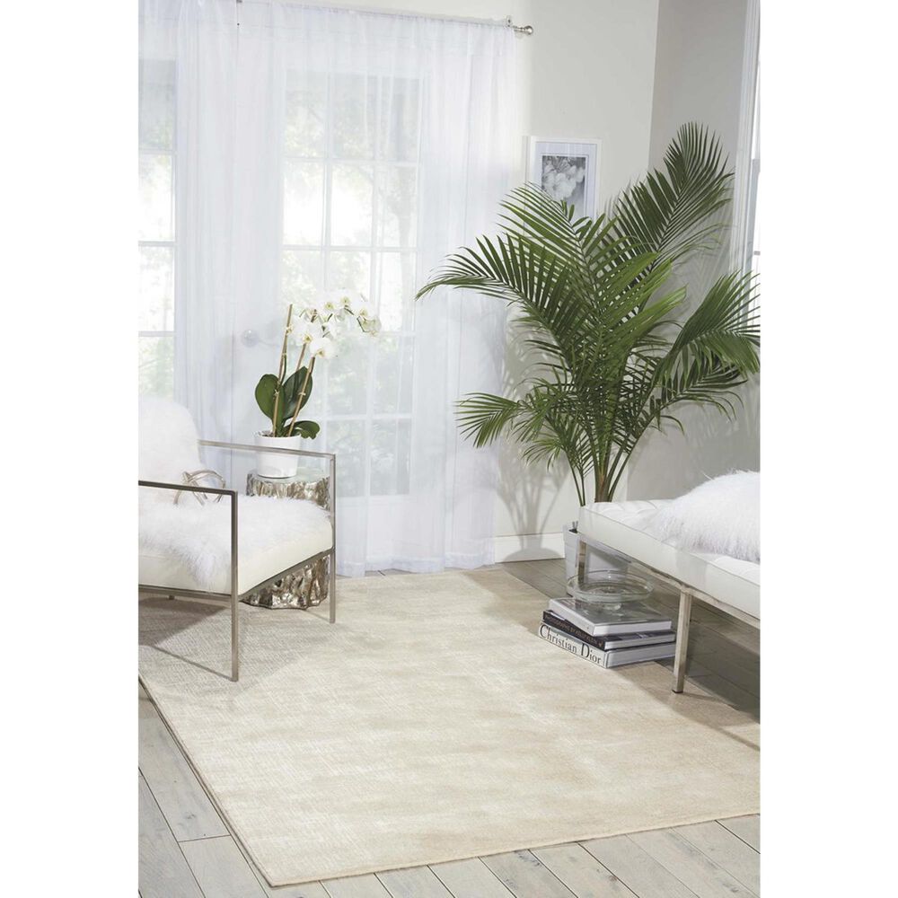 Nourison Starlight STA02 5&#39;3&quot; x 7&#39;5&quot; Oyster Area Rug, , large