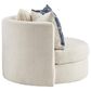 Ashley Padova Swivel Accent Chair in Ivory, , large