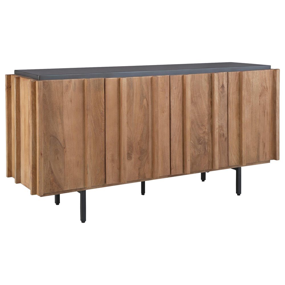 Ashley Quintavious Accent Cabinet in Light Brown, Charcoal Gray and Black, , large