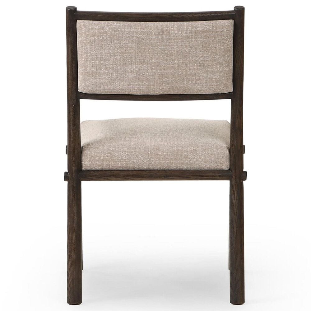 Four Hands Akiro Dining Arm Chair with Laken Stone Fabric in Warm Oak, , large