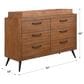 Evolur Stilnovo 6-Drawer Dresser with Changer Top in Sugar Cane, , large