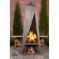 Napa East Collection Night Torch Outdoor Fireplace in Raw Steel, , large
