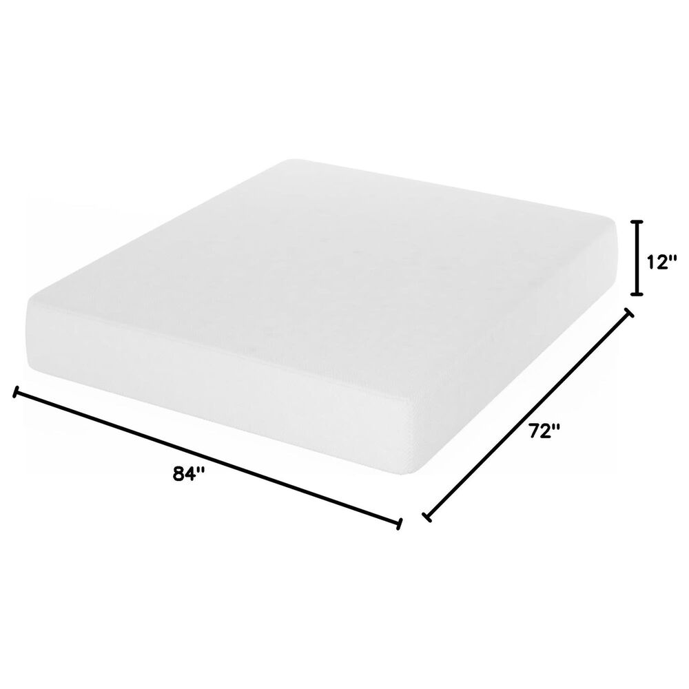 HOMLUX Tidur 12" Medium Firm Cooling Gel Memory Foam California King Mattress in a Box, , large