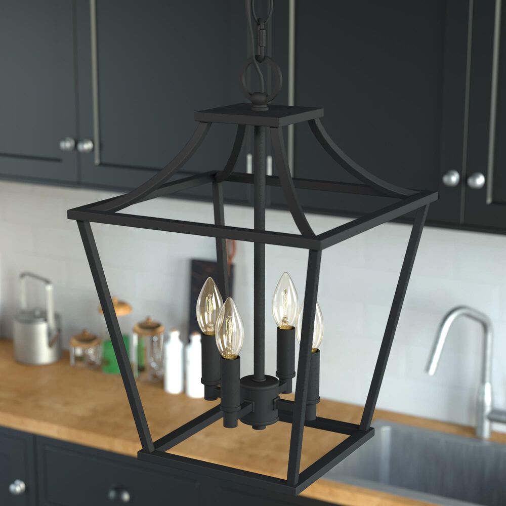 Hunter Laurel Ridge 12&quot; 4-Light Lantern Pendant in Natural Iron, , large