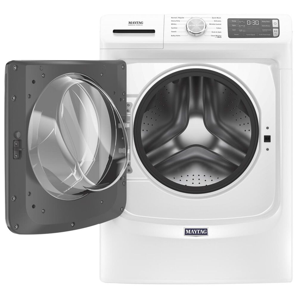 Maytag 4.8 Cu. Ft. Front Load Washer with Steam in White, , large