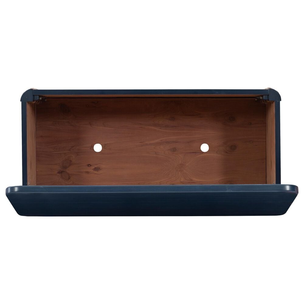 Linon Home Decor Brosnan Rope Cedar Chest in Blue, , large