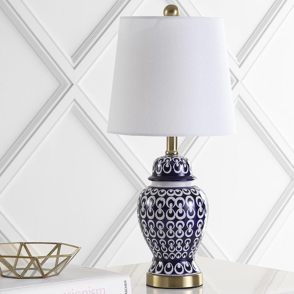 Safavieh Kyra Table Lamp in Blue/White, , large