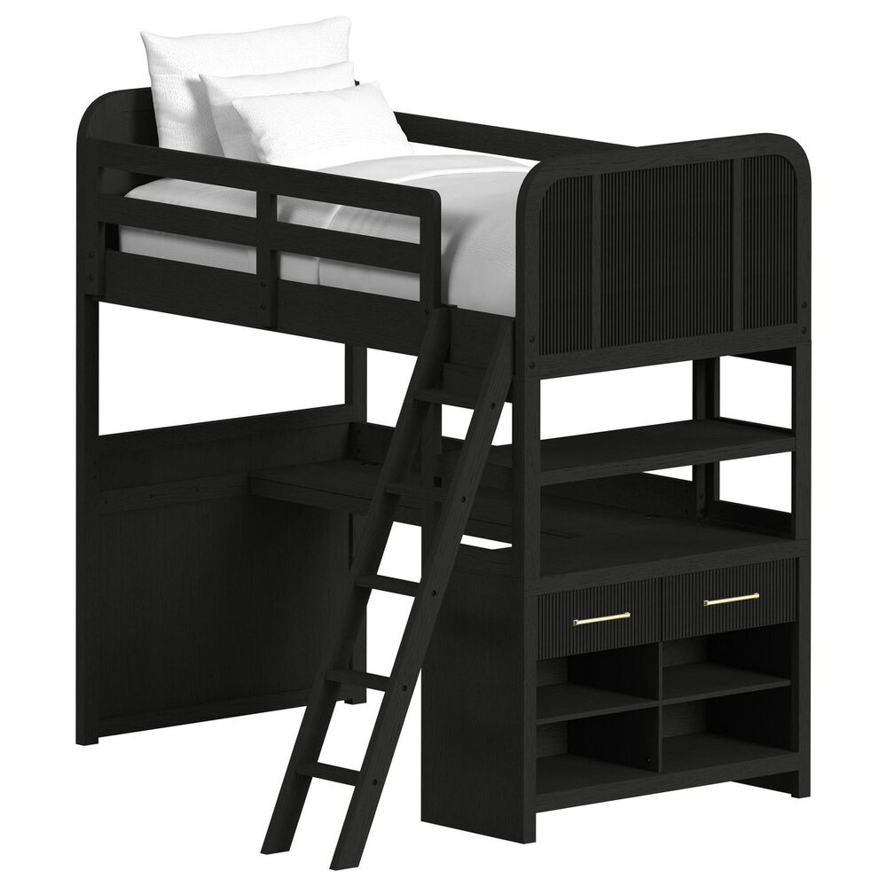 Mayberry Hill Ridgemont Loft Bunk Bed in Black, , large