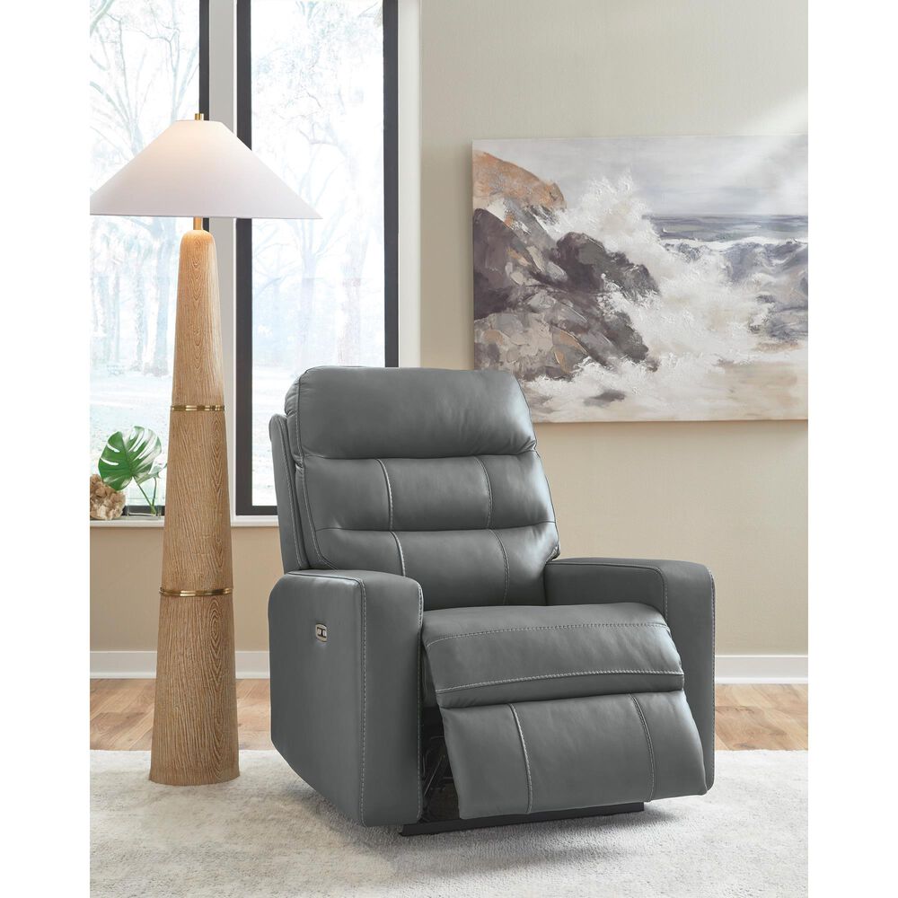 Ashley Pennacle Pier Power Recliner with Adjustable Headrest in Tideon, , large