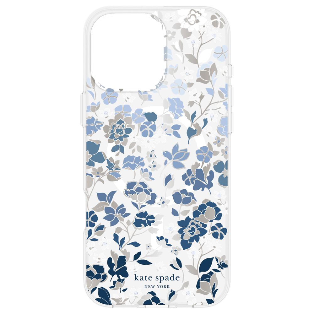 Kate Spade Protective MagSafe Case for Apple iPhone 16 Pro Max in Flowerbed Blue, , large