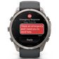 Garmin fenix 9 Pro inReach Smartwatch 51mm Titanium with Graphite and Black Silicone Band, , large