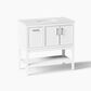Kohler Winnow 36" Single Bathroom Vanity in White with 2 cm White Quartz Top, , large