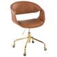 Lumisource Curvo Task Chair with Camel Cushion in Gold, , large