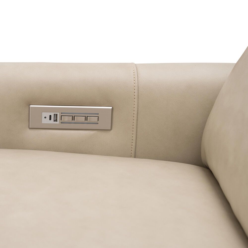 Barcalounger Ledger Leather Power Recliner in Stone, , large