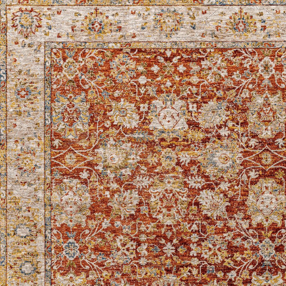 Surya Mona Lisa 7&#39;10&quot; Round Light Sage, Tan, Brick Red, Mustard, Dark Blue and Olive Area Rug, , large