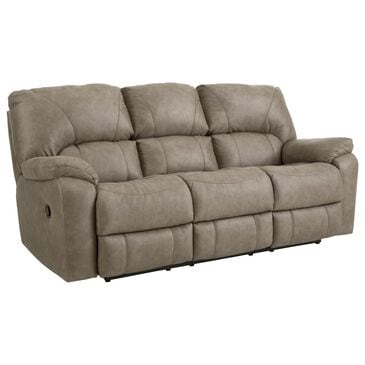 HomeStretch Sapphire Manual Reclining Rocking Sofa with Scoop Seat in Canyon Fog, , large