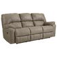 HomeStretch Sapphire Manual Reclining Rocking Sofa with Scoop Seat in Canyon Fog, , large