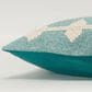 Rizzy Home 14" x 20" Diamond and Striped Down Filled Lumbar Pillow in Ivory and Teal, , large