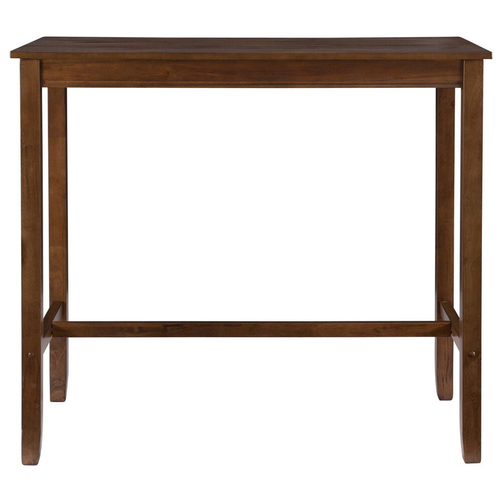 Linon Home Decor Claridge Bar Height Pub Table in Rustic Brown - Table Only, , large