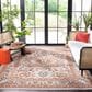 Safavieh Cabana CBN680B 8" x 10" Beige and Orange Indoor/Outdoor Area Performance Rug, , large