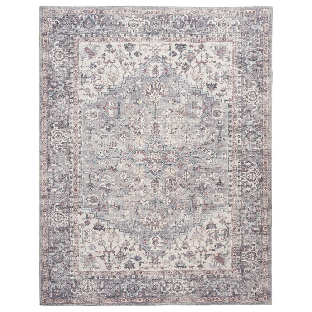 57 Grand by Nicole Curtis Series 1 Soft Grey and Ivory 7&#39;10&quot; x 9&#39;10&quot; Area Rug, , large