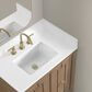 37B Kinsale 30" Single Bathroom Vanity Cabinet in Walnut Drift with White Composite Stone Top and Backsplash, , large