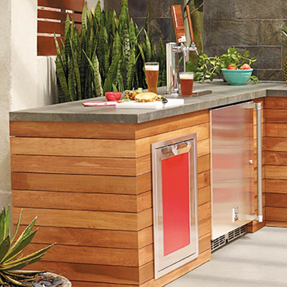 Hestan Outdoor Countertop Trash Chute with Cutting Board in Stainless Steel, , large