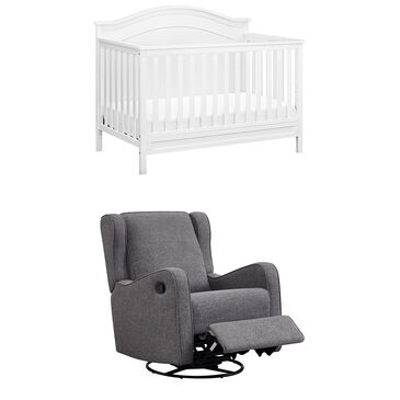 DaVinci Charlie 2 Piece Nursery Set in White, , large