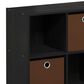 HOMLUX 6-Cube Bookshelf Bookcase with Storage Bins in Americano, , large