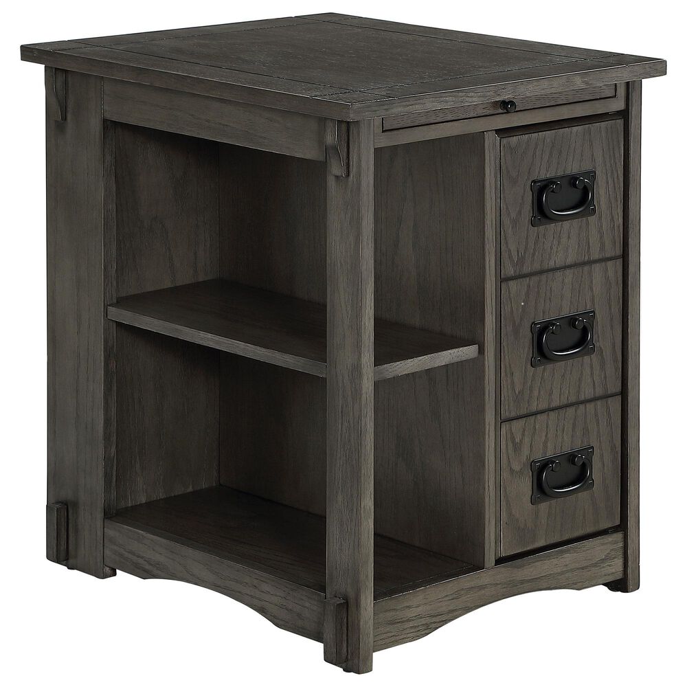 Linon Home Decor Parnell Side Table in Gray, , large