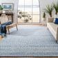 Safavieh Micro-Loop MLP502M 8" x 10" Blue and Ivory Area Rug, , large