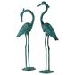 Maple and Jade Coastal Crane Garden Sculpture in Green (Set of 2), , large