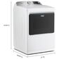 Maytag 7.4 Cu Ft. Smart Front Load Electric Dryer with Pet Pro Option in White, , large
