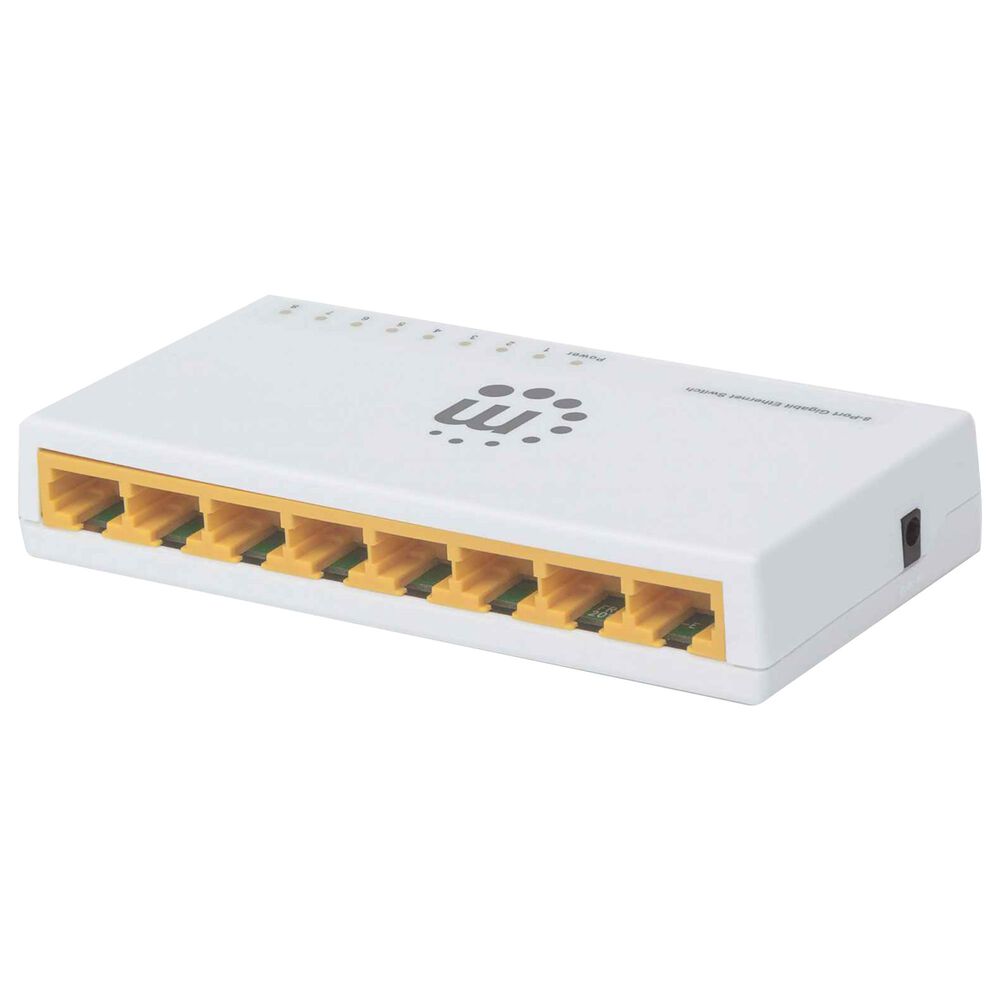 Manhattan 8-Port Desktop Gigabit Ethernet Switch in White, , large