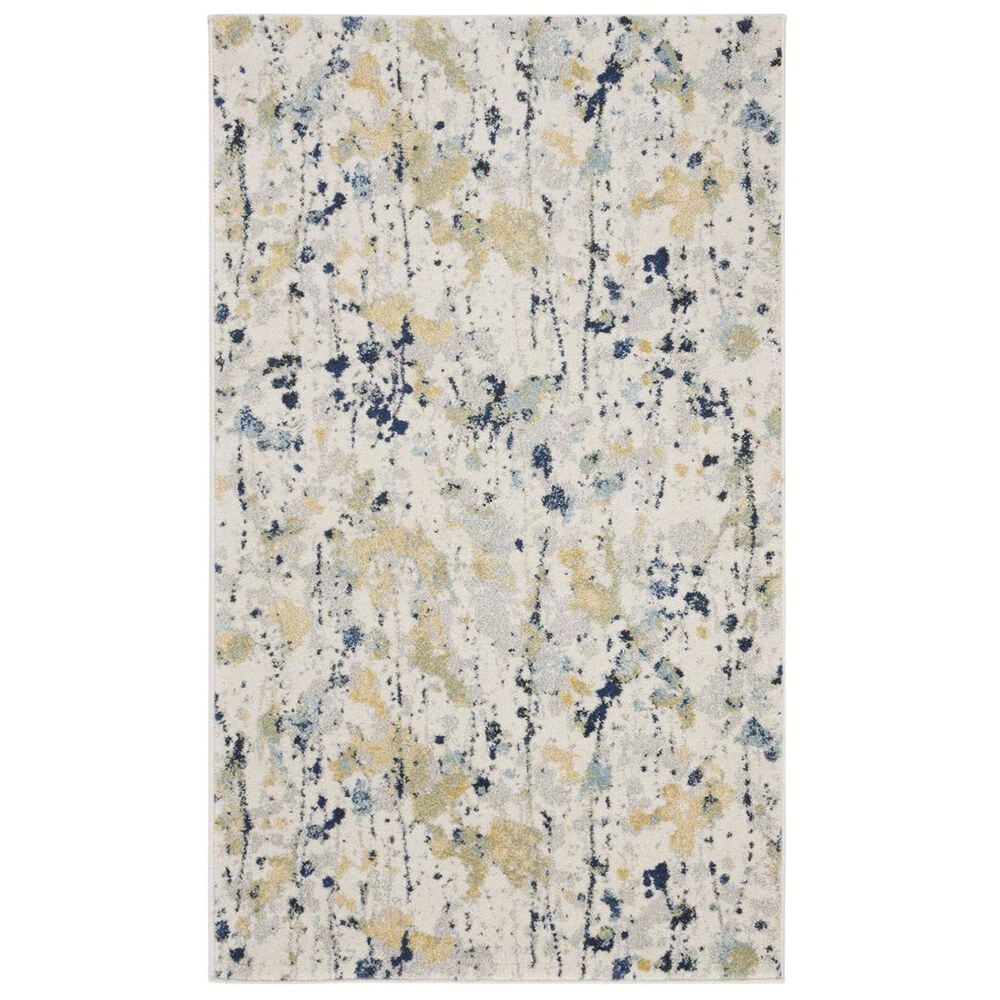 Safavieh Evoke EVK284C 4" x 6" Ivory and Yellow Area Rug, , large