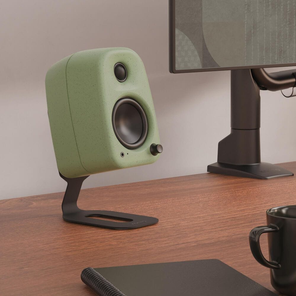Kanto Rear-Mounted Desktop Speaker Stand for Uki and Ora Speakers in Black (Set of 2), , large
