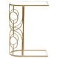 Maple and Jade Geometric End Table with Mirrored Glass Top in Gold, , large