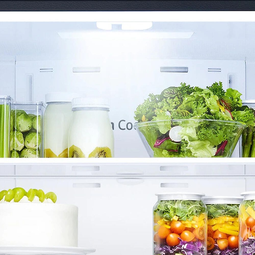 Samsung 17.5 Cu. Ft. 3-Door French Door Refrigerator in Black Caviar Matt, , large