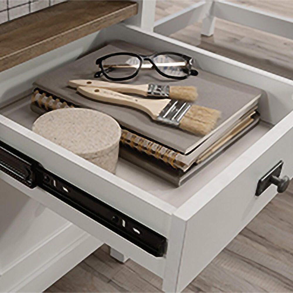 Sauder Cottage Road 2-Piece L-Shaped Desk with Hutch in White, , large