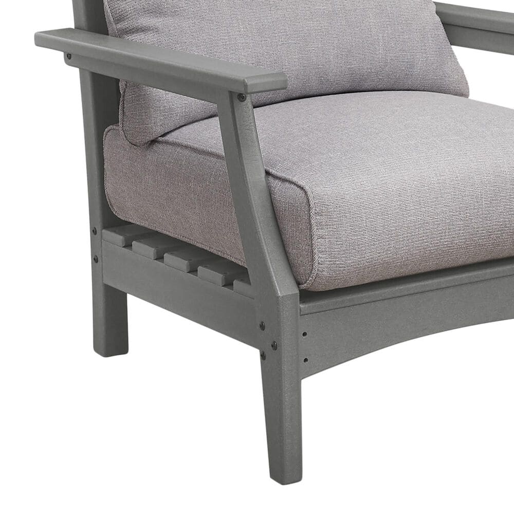 Ashley Cove Beach Outdoor Lounge Chair with Cushion in Gray, , large