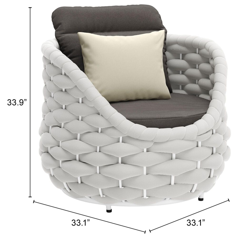 Zuo Modern Coral Reef Accent Chair in Gray, , large
