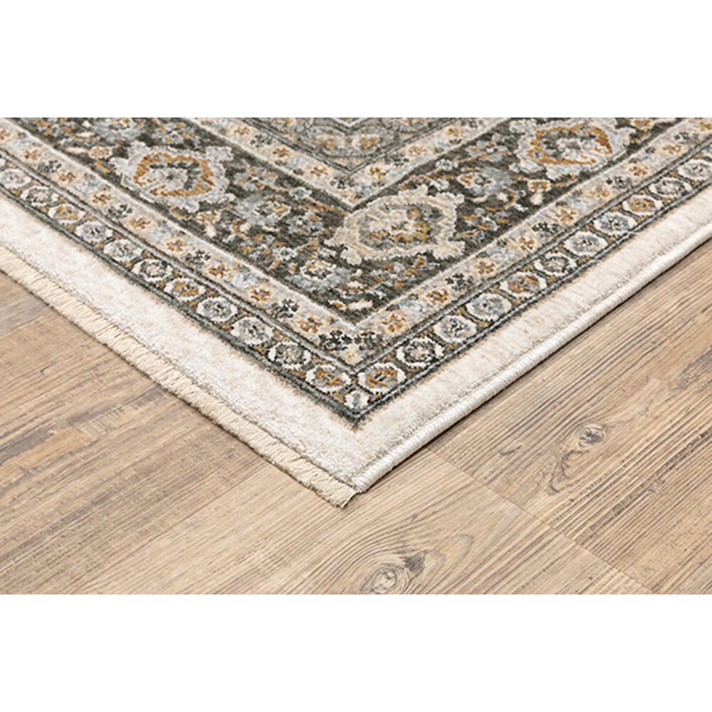 Oriental Weavers Maharaja Belita 2061N 2&#39;3&quot; x 7&#39;6&quot; Ivory and Grey Scatter Rug, , large