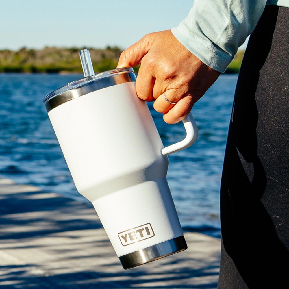 YETI Rambler 35 Oz Straw Mug with Straw Lid in White, , large