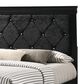Crown Mark Amalia Full Upholstered Panel Bed in Black, , large