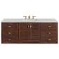 James Martin Vanities Amberly 60" Single Bathroom Vanity in Walnut with 3 cm Eternal Jasmine Pearl Quartz Top and Rectangular Sink, , large
