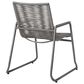 Ebel Outdoor Furniture Cabana Patio Arm Chair in Fog and Graphite, , large