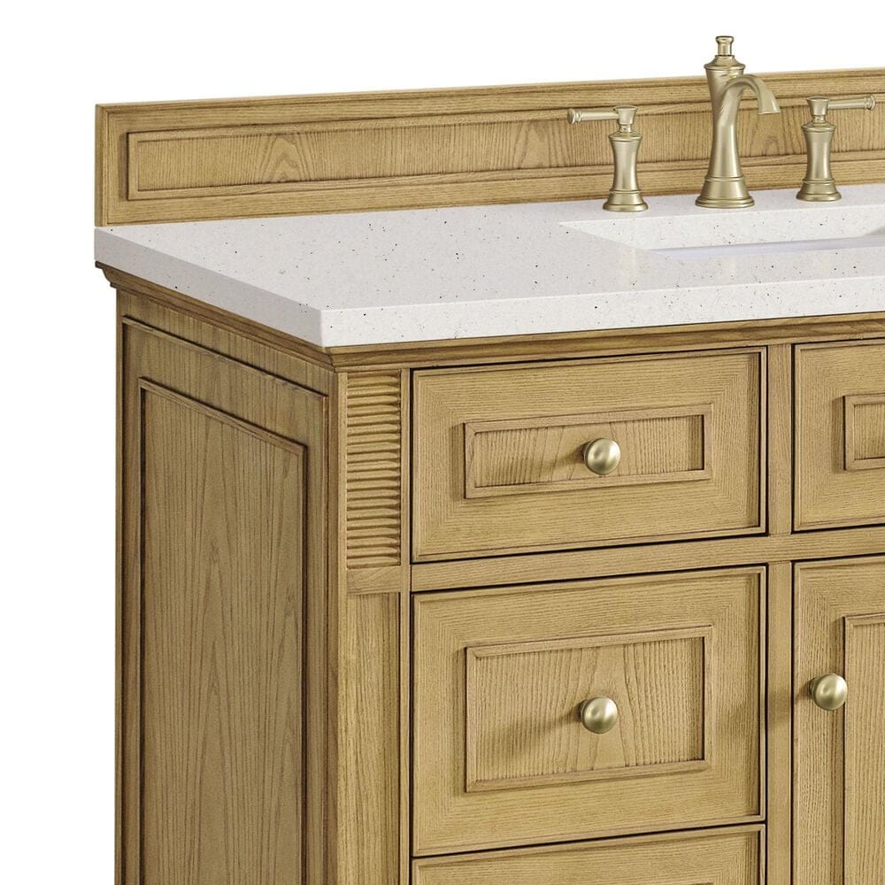 James Martin Vanities Lorelai 48&quot; Single Vanity in Light Natural Oak with 3 cm Lime Delight Quartz Top, , large