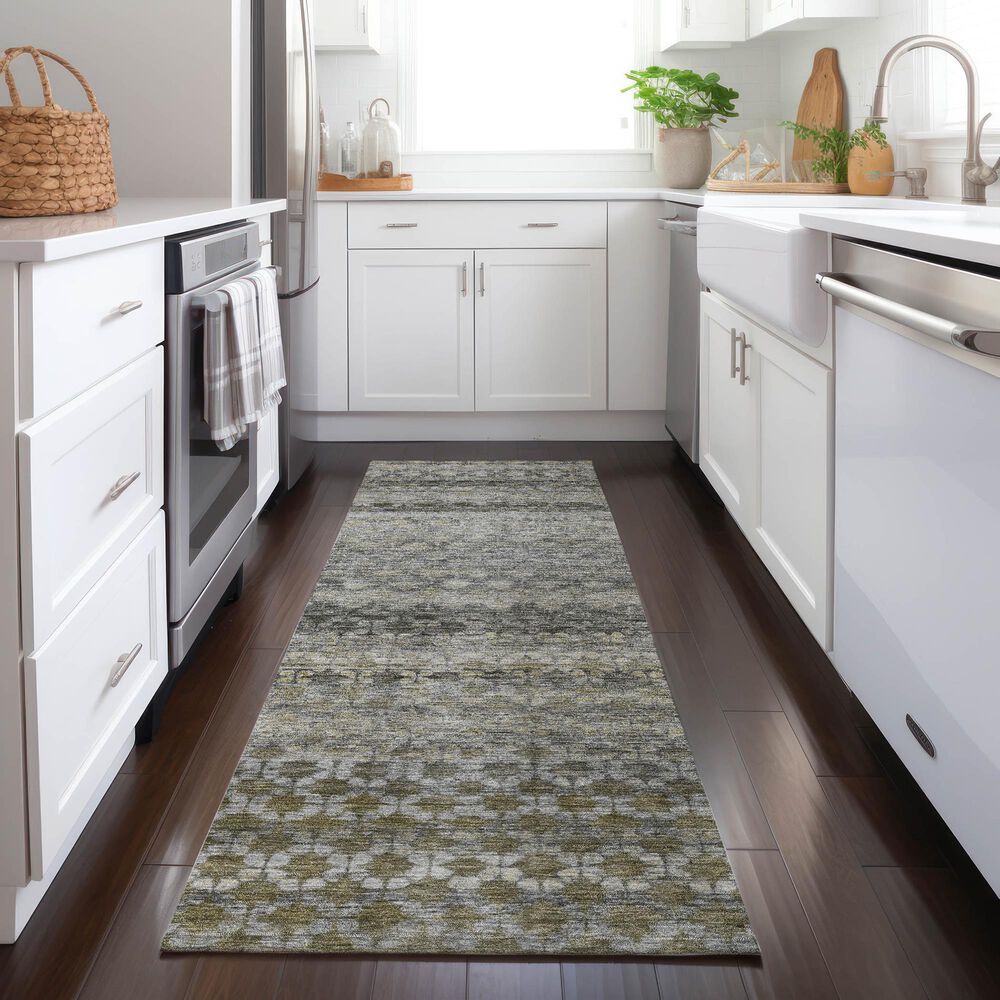 Dalyn Rug Company Burano BU6 2&#39;3&quot; x 7&#39;6&quot; Pewter Indoor/Outdoor Runner, , large