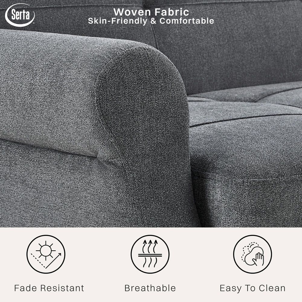 Lifestyle Solutions Hampton Queen Convertible Sofa in Grey, , large