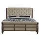 Belle Furnishings Americana Farmhouse Queen Sleigh Bed in Dusty Taupe, , large